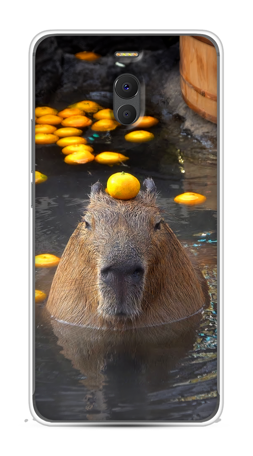 

Чехол на Meizu M6 Note "Капибара отдыхает", Коричневый;оранжевый;серый, 72150-1