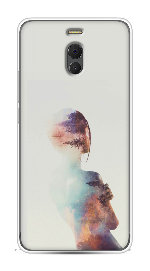 

Чехол на Meizu M6 Note "Девушка-лес", Розовый;голубой;серый, 72150-1