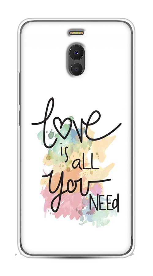 

Чехол на Meizu M6 Note "Love is all you need", Белый;черный;зеленый, 72150-1