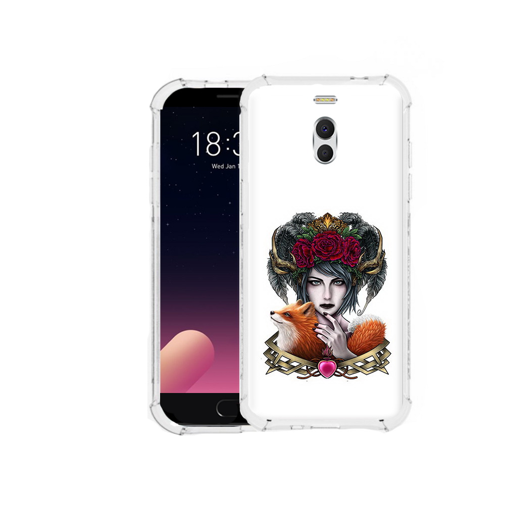 

Чехол MyPads Tocco для Meizu M6 Note девушка с лисой, Прозрачный, Tocco