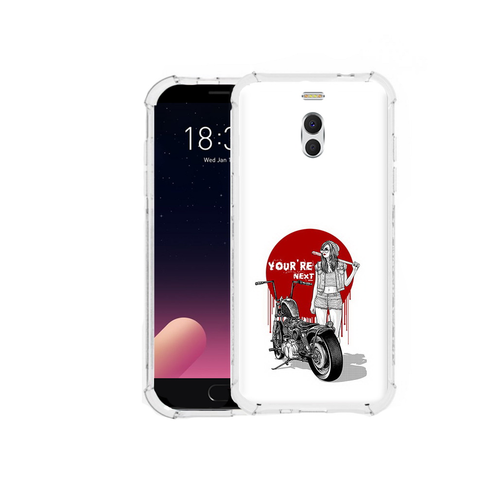

Чехол MyPads Tocco для Meizu M6 Note девушка с мотоциклом, Прозрачный, Tocco