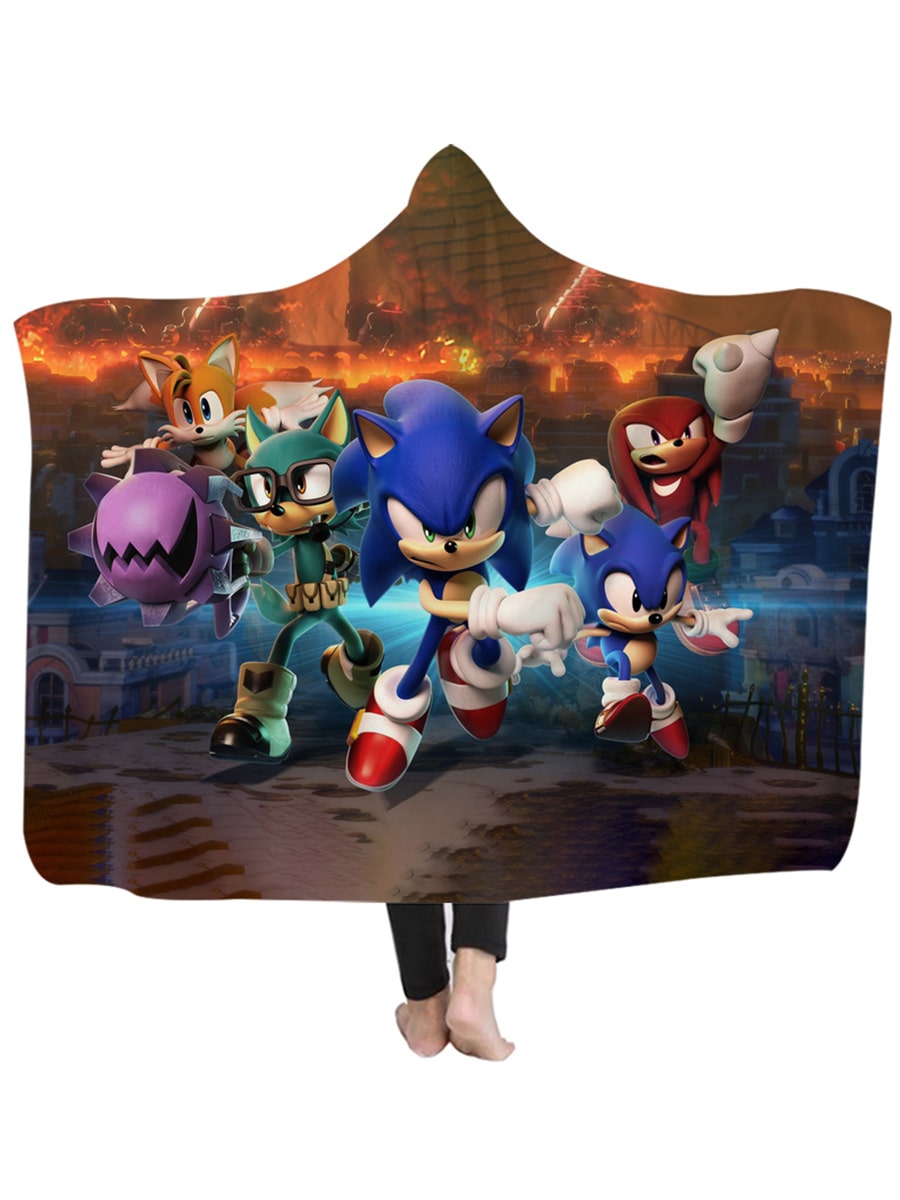 Плед с капюшоном StarFriend Соник Sonic (130х150 см)