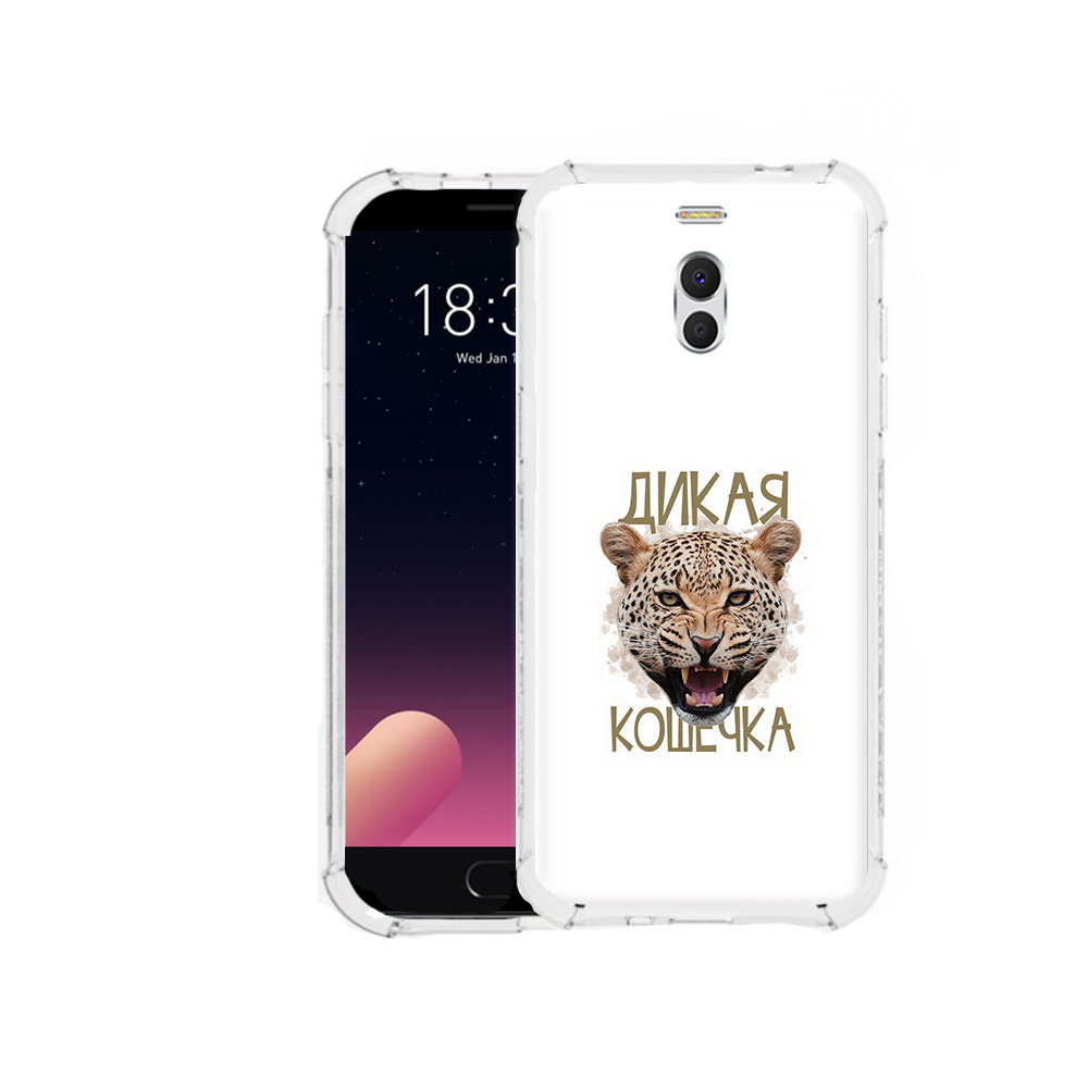 

Чехол MyPads Tocco для Meizu M6 Note дикая кошечка, Прозрачный, Tocco