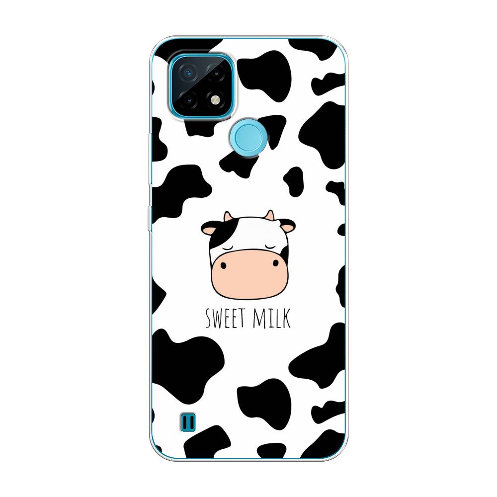 

Чехол на Oppo Realme C21 "Sweet milk", Розовый;белый;черный, 254950-1