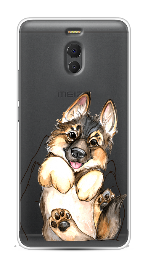 

Чехол на Meizu M6 Note "Овчарка в ладошках", Серый;бежевый;белый, 72150-1