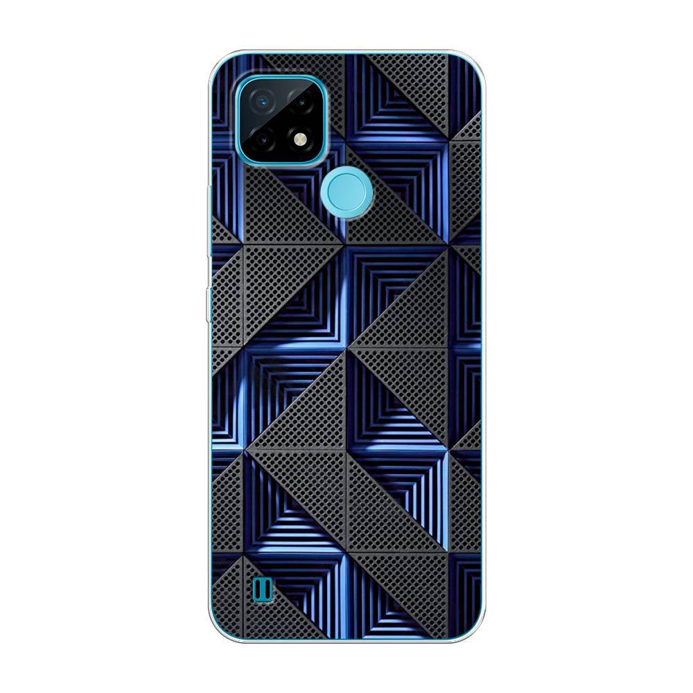 

Чехол на Oppo Realme C21 "IBM", Серый;синий, 254950-3