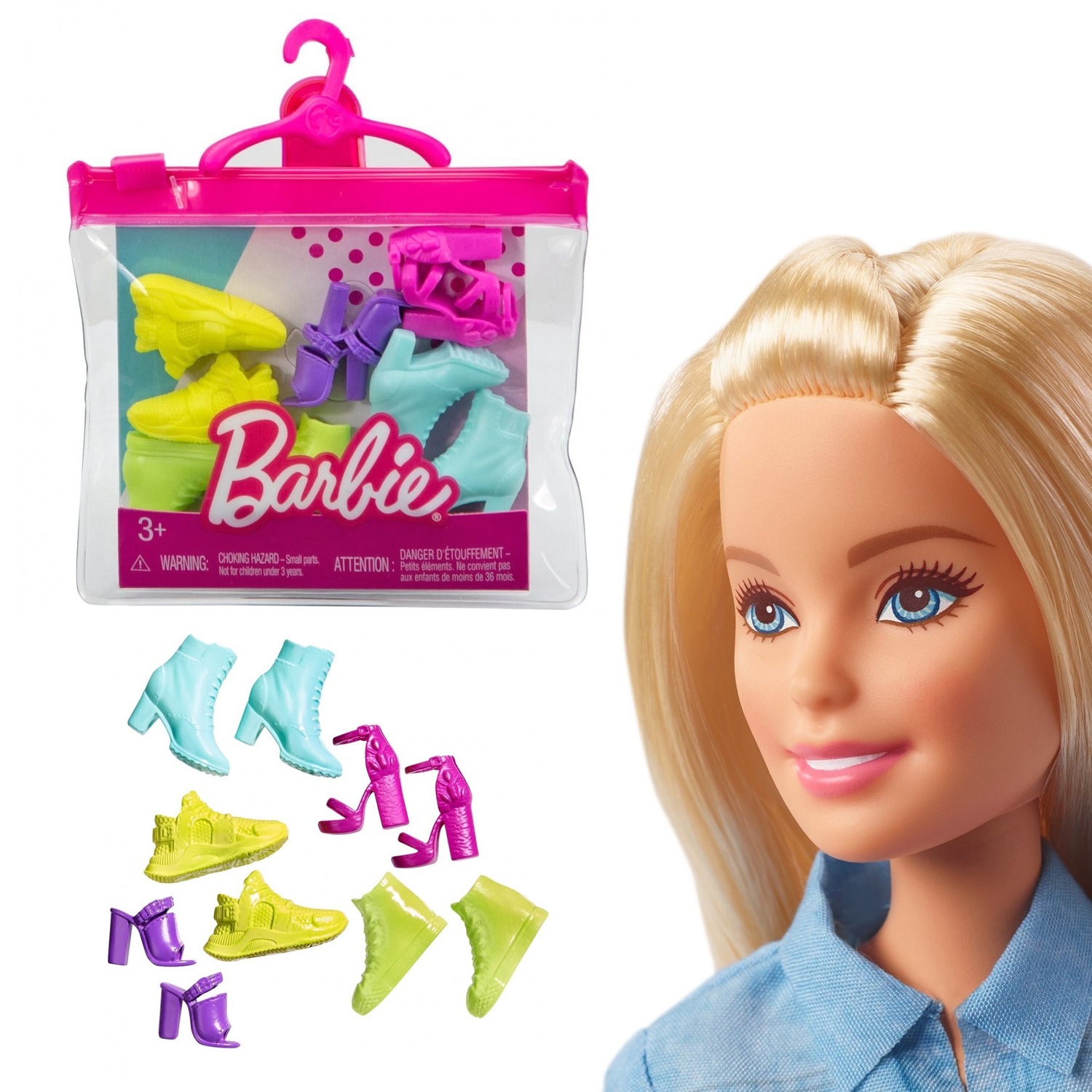 Обувь для кукол Barbie Mattel набор 5 пар HBV29 коллекционный набор 5 кукол барби barbie extra