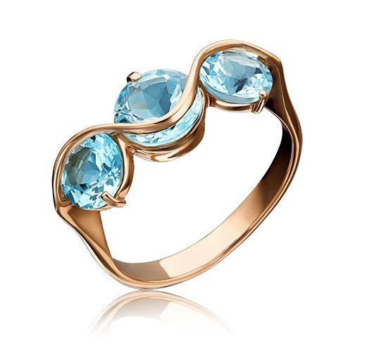 

Кольцо из красного золота с топазом р. 17,5 PLATINA jewelry 01-1474-00-201-1110-46, 01-1474-00-201-1110-46