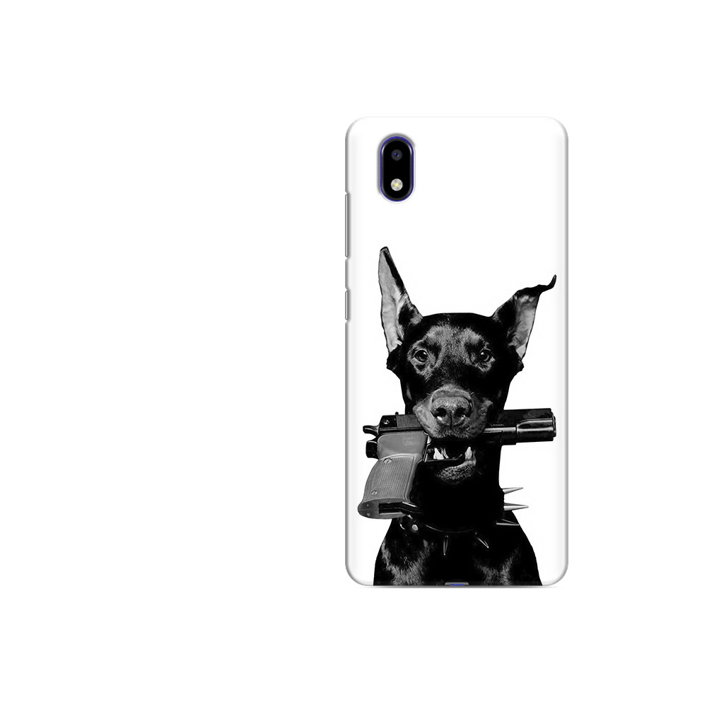 Чехол MyPads Tocco для ZTE Blade A31 Lite доберман с пистолетом (PT162823.461.331)