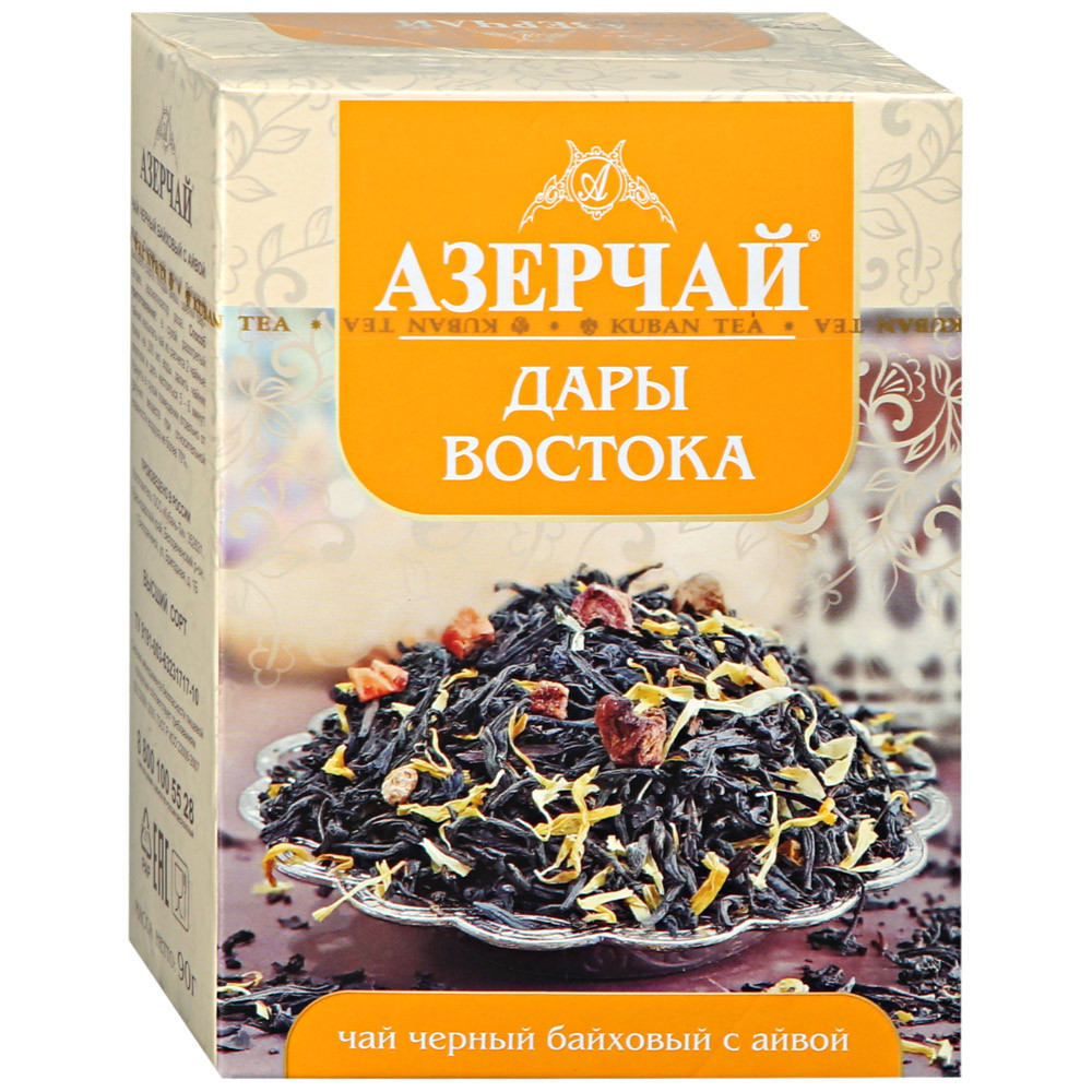 Чай Азерчай Дары востока черный байховый с айвой листовой 90 г