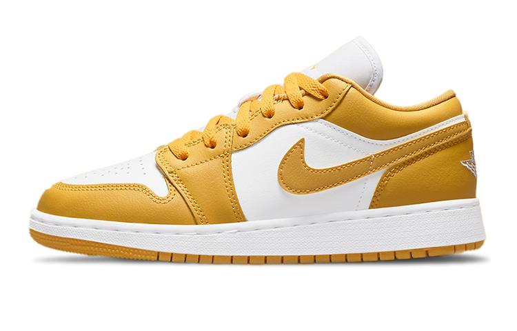 

Кеды унисекс Jordan Air Jordan 1 Low GS желтые 38 EU, Желтый, Air Jordan 1 Low GS