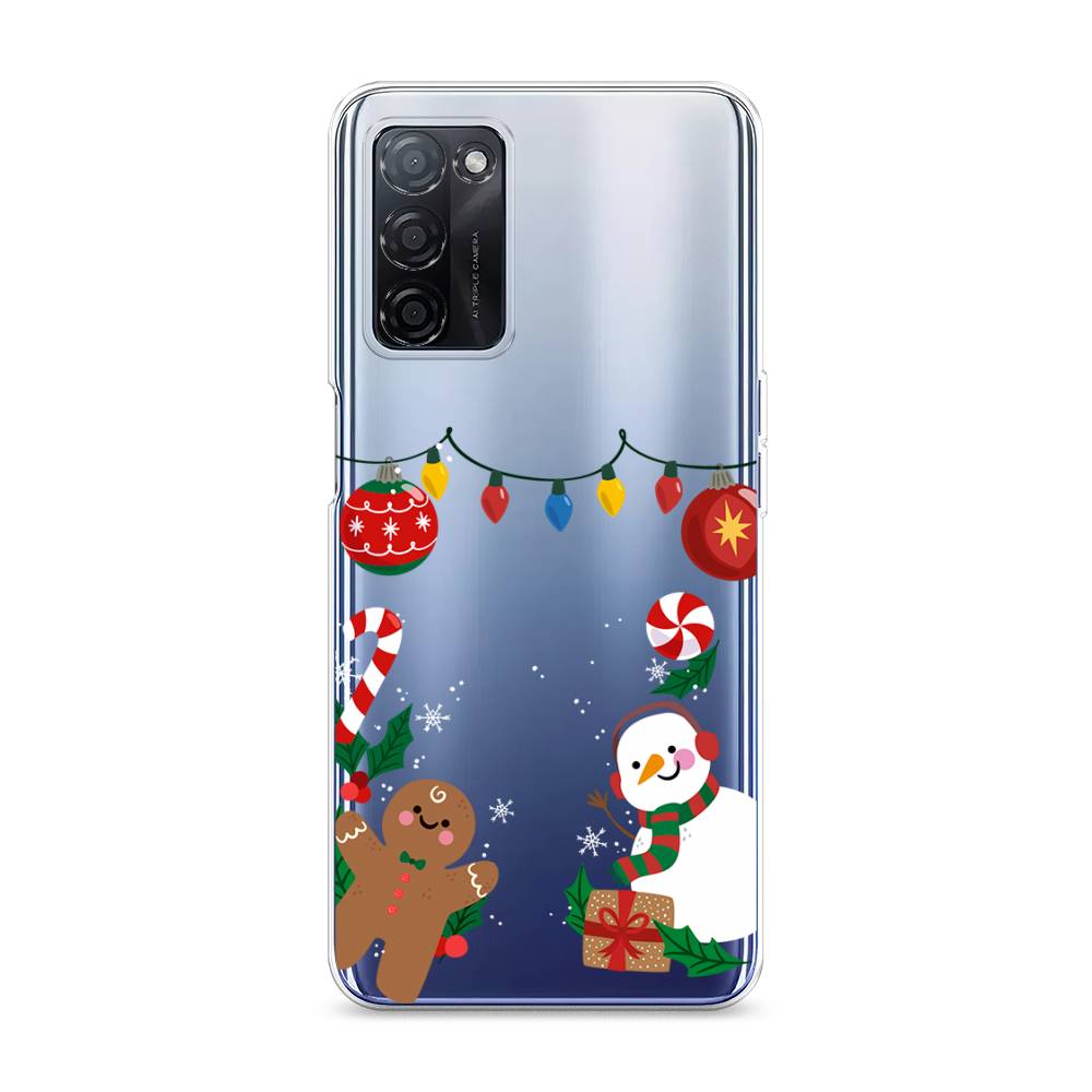 

Чехол на Oppo A55s 5G Новогоднее настроение, Коричневый;красный;зеленый, 2510150-5