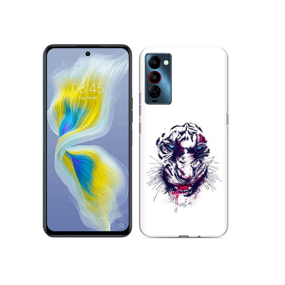 

Чехол MyPads Tocco для Tecno Camon 18 безумный тигр, Прозрачный, Tocco