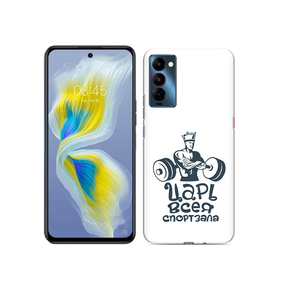 

Чехол MyPads Tocco для Tecno Camon 18 бодибилдинг царь спортзала, Прозрачный, Tocco