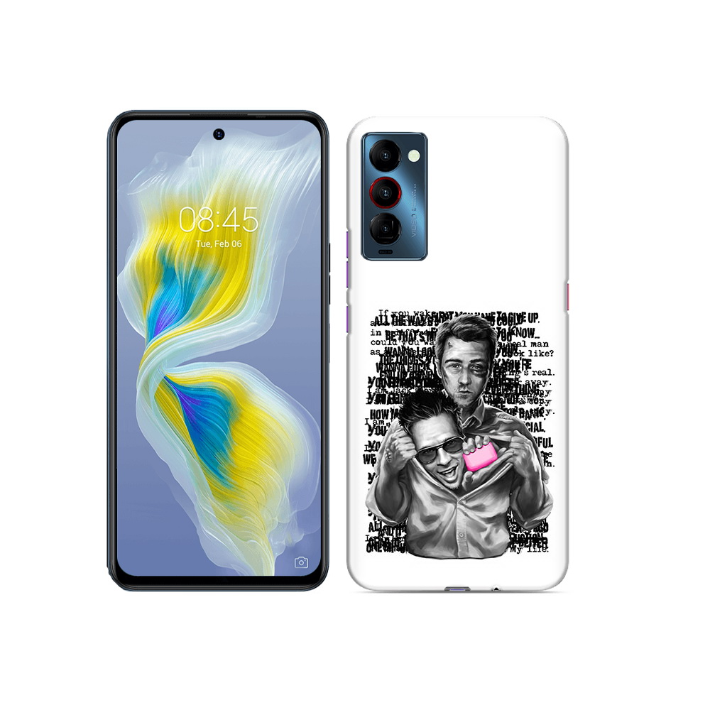 

Чехол MyPads Tocco для Tecno Camon 18 бойцовский клуб, Прозрачный, Tocco