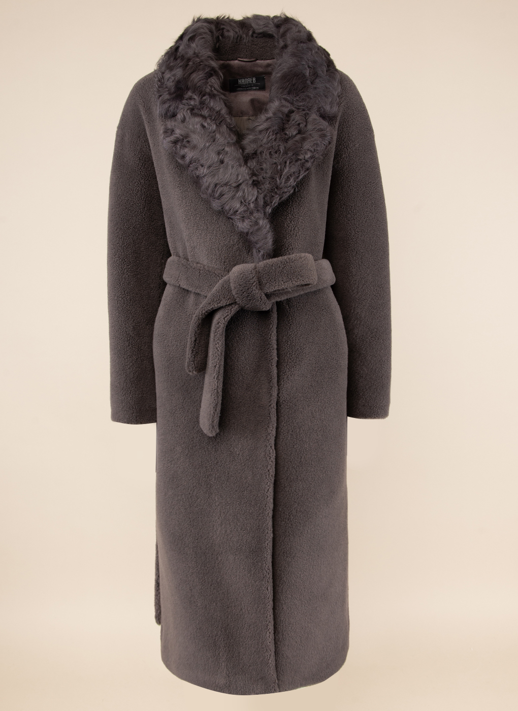 

Шуба женская Каляев 50923 серая 52 RU, 50923