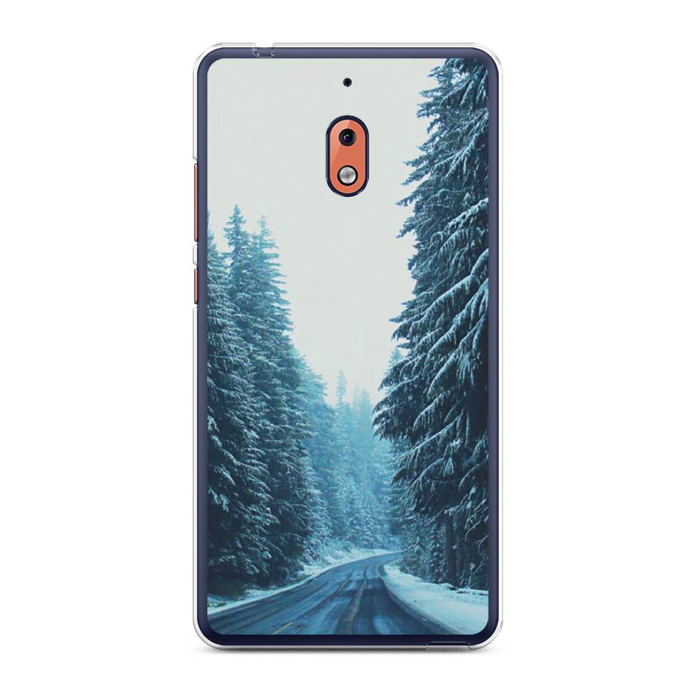 

Чехол на Nokia 2.1 "Зима 9", Бежевый;голубой;черный, 121550-2