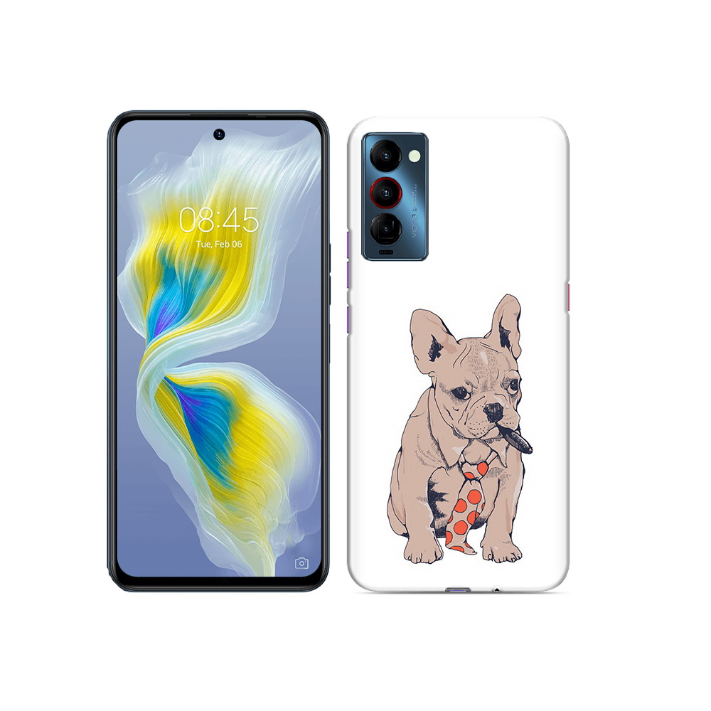 

Чехол MyPads Tocco для Tecno Camon 18 бульдог с сигарой, Прозрачный, Tocco