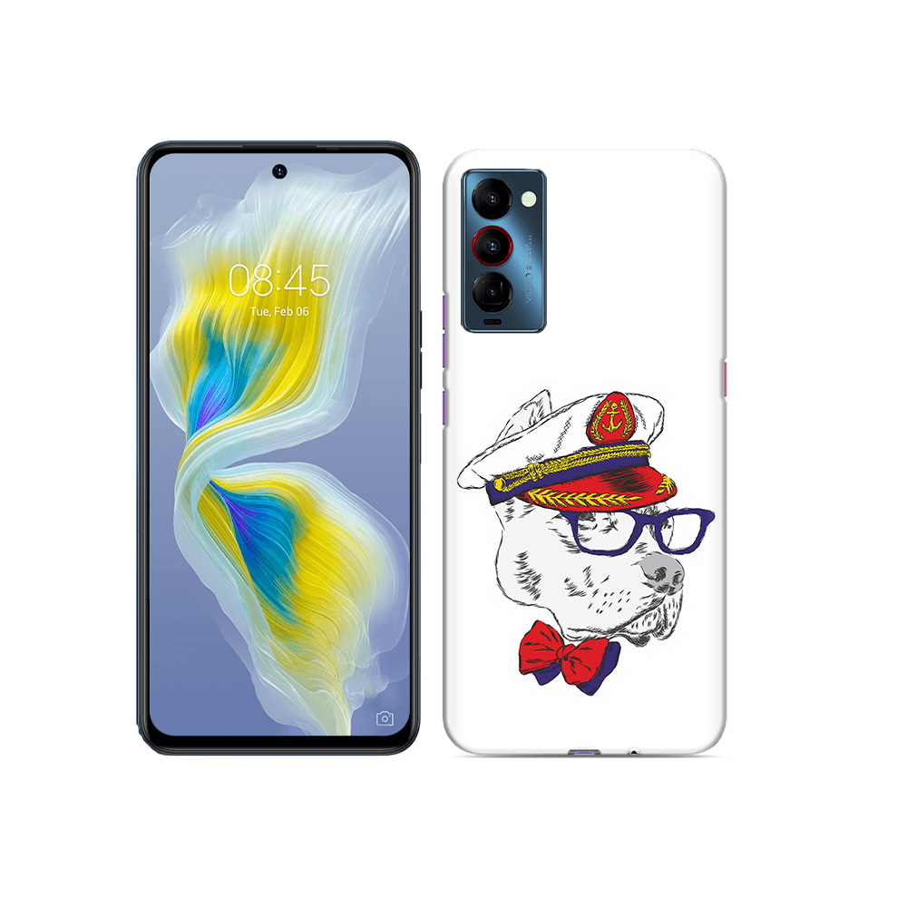 

Чехол MyPads Tocco для Tecno Camon 18 бульдог, Прозрачный, Tocco