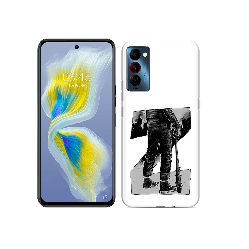 

Чехол MyPads Tocco для Tecno Camon 18 воин черно белый, Tocco