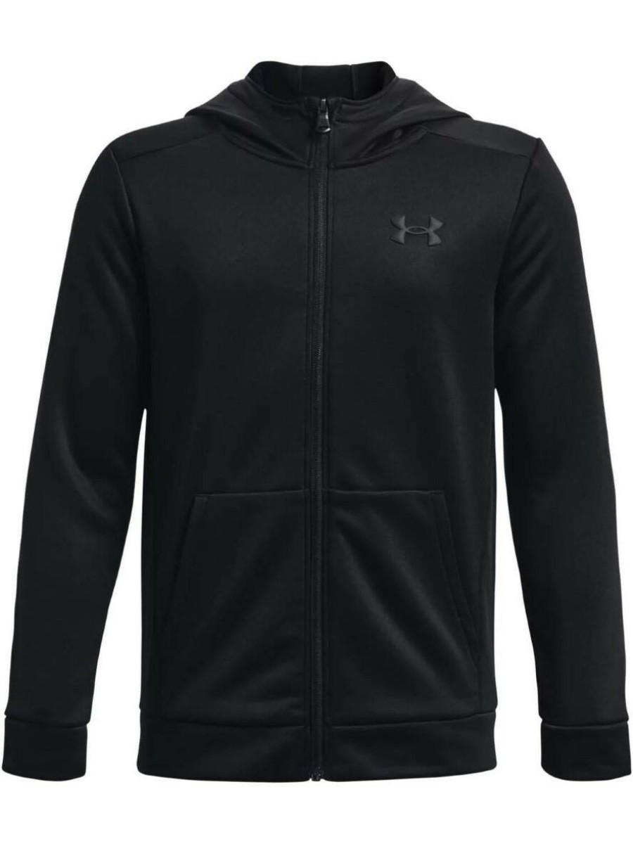 Толстовка Under Armour Ua Armour Fleece Fz 1373541-001, черный, 158