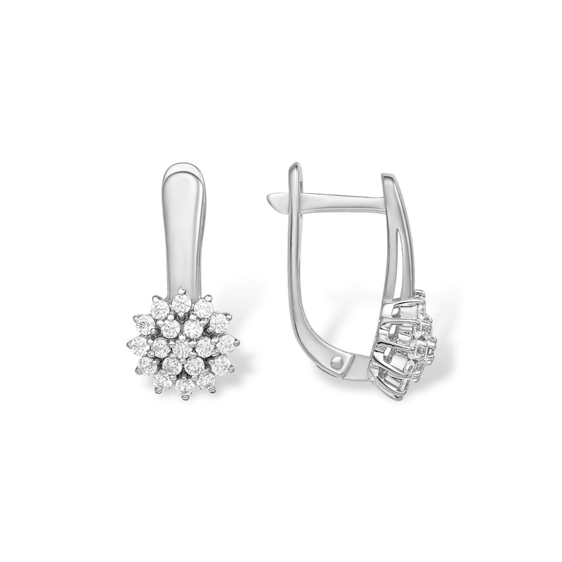 

Серьги из серебра EFREMOV 12100110094, фианит, 12100110094