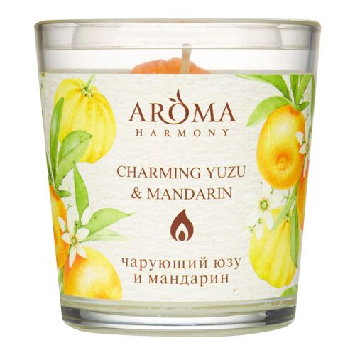 фото Свеча ароматическая aroma harmony юзу и мандарин 160 г