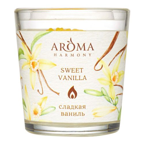 фото Свеча ароматическая aroma harmony сладкая ваниль 160 г