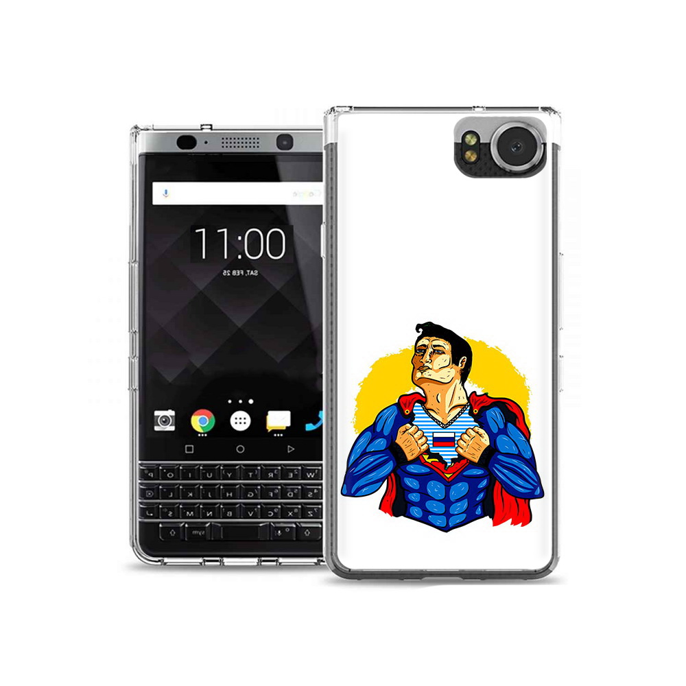 

Чехол MyPads Tocco для BlackBerry KeyOne русский супермен, Tocco