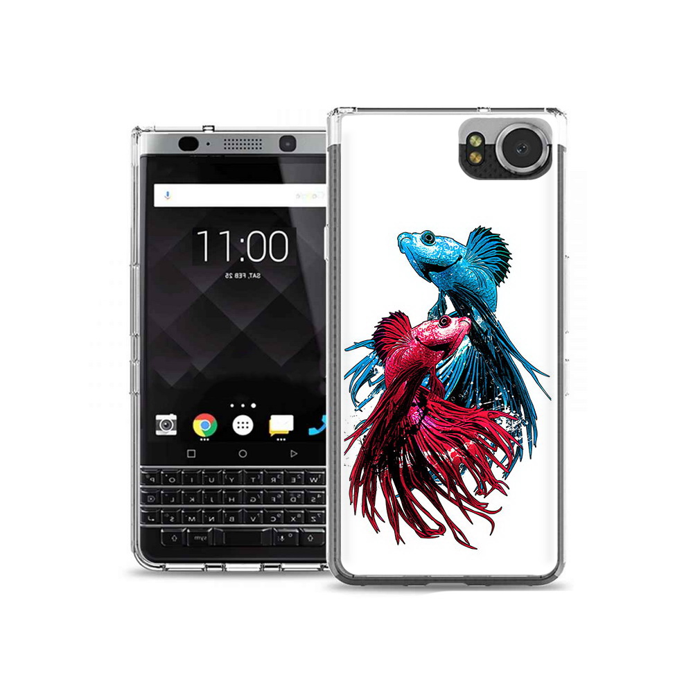 

Чехол MyPads Tocco для BlackBerry KeyOne рыбы петушки, Tocco