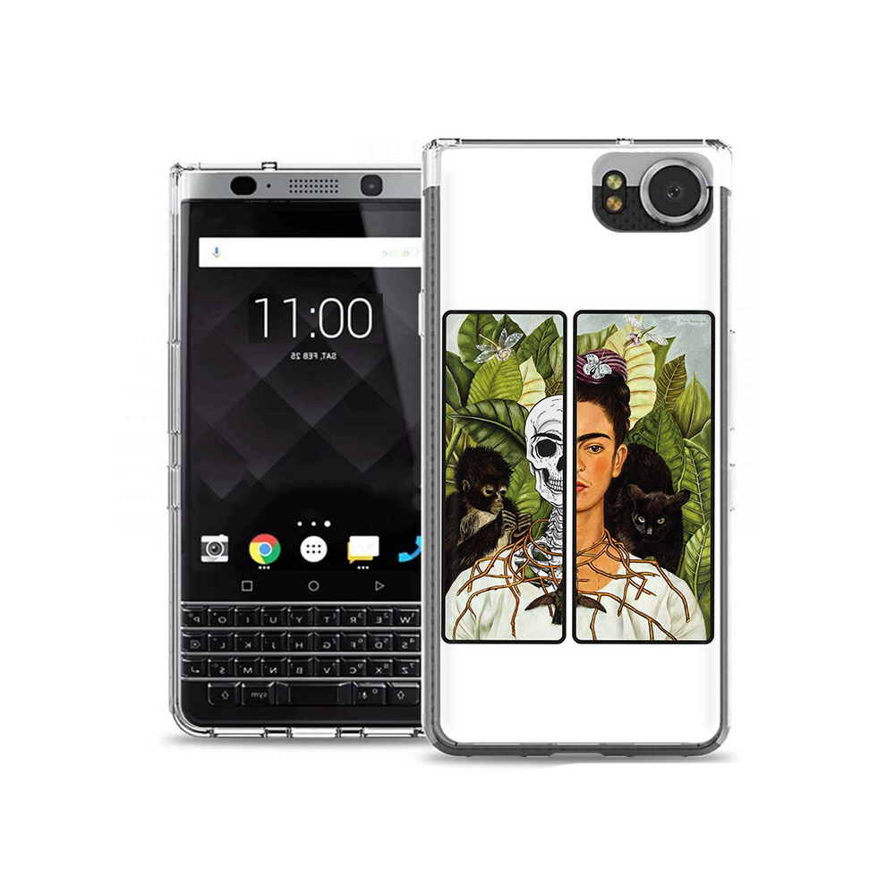 

Чехол MyPads Tocco для BlackBerry KeyOne сдвоенная картинка девушка скелет, Tocco