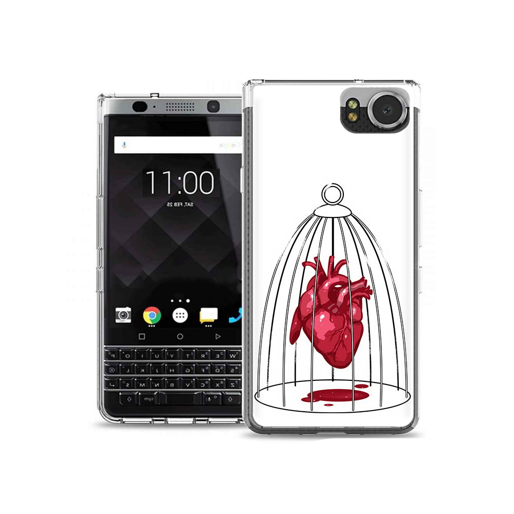 

Чехол MyPads Tocco для BlackBerry KeyOne сердце в клетке, Tocco