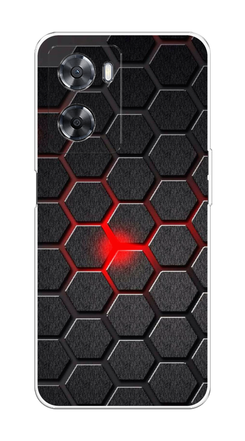 

Чехол на Oppo A57 4G/A77 4G/A77s 4G/A57s "Соты красные", Красный;черный;серый, 2510350-3