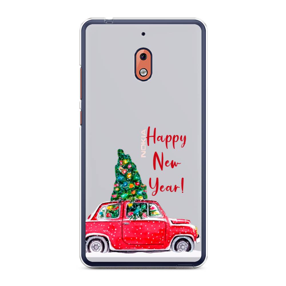 

Чехол на Nokia 2.1 "Happy New Year", Красный;зеленый, 121550-5