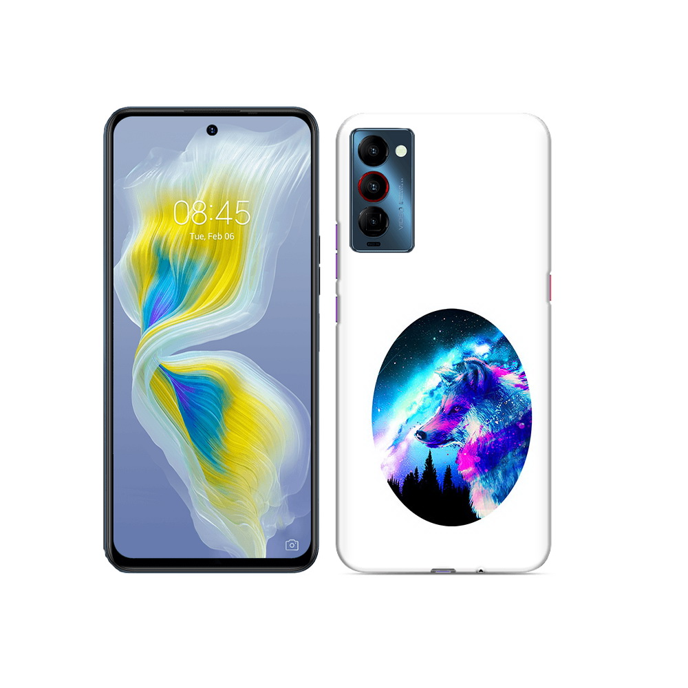 

Чехол MyPads Tocco для Tecno Camon 18 голубой волк, Прозрачный, Tocco