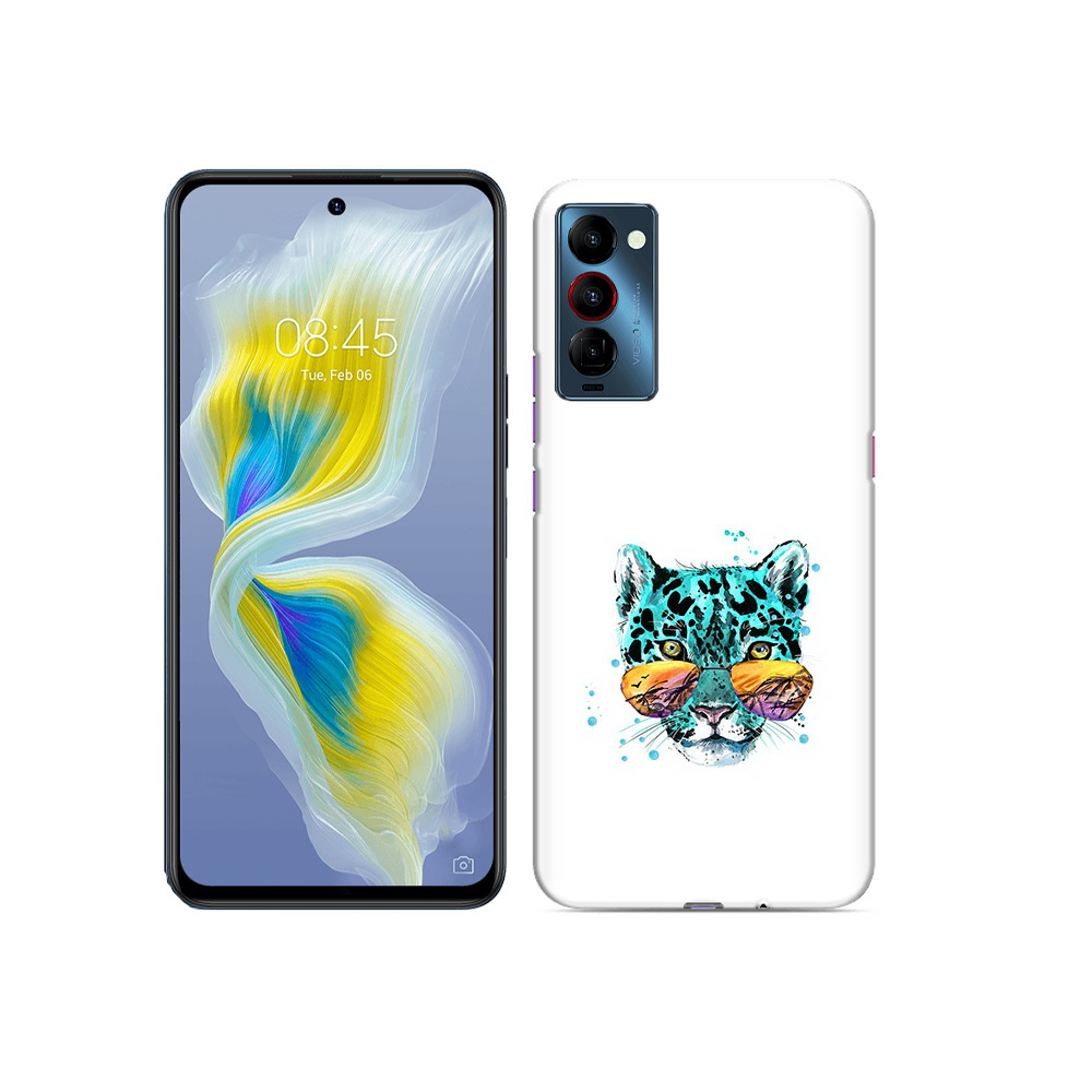 

Чехол MyPads Tocco для Tecno Camon 18 голубой лео, Прозрачный, Tocco