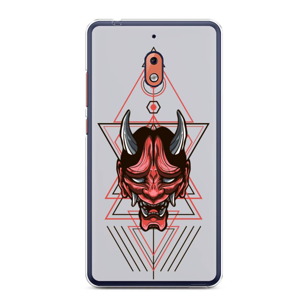 

Чехол на Nokia 2.1 "Hanya Oni mask", Серый;красный;черный, 121550-4