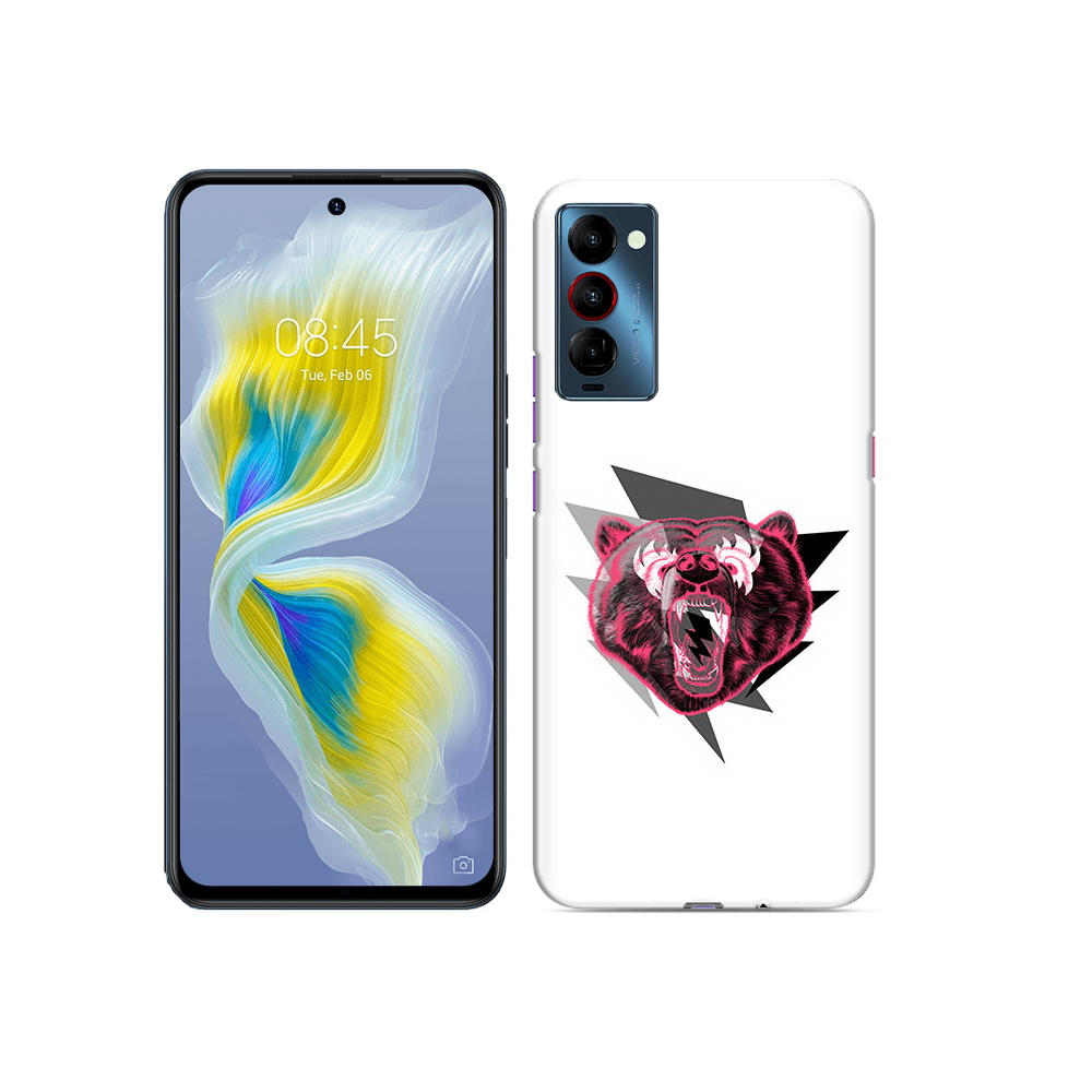 

Чехол MyPads Tocco для Tecno Camon 18 грозовой медведь, Прозрачный, Tocco