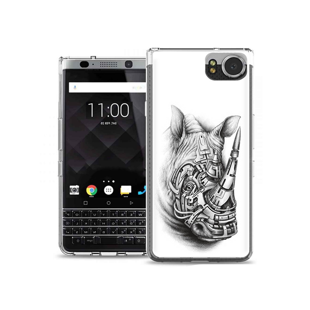 

Чехол MyPads Tocco для BlackBerry KeyOne стальной носорог, Tocco