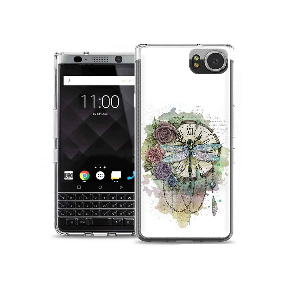 

Чехол MyPads Tocco для BlackBerry KeyOne старинные часы в цветах, Tocco