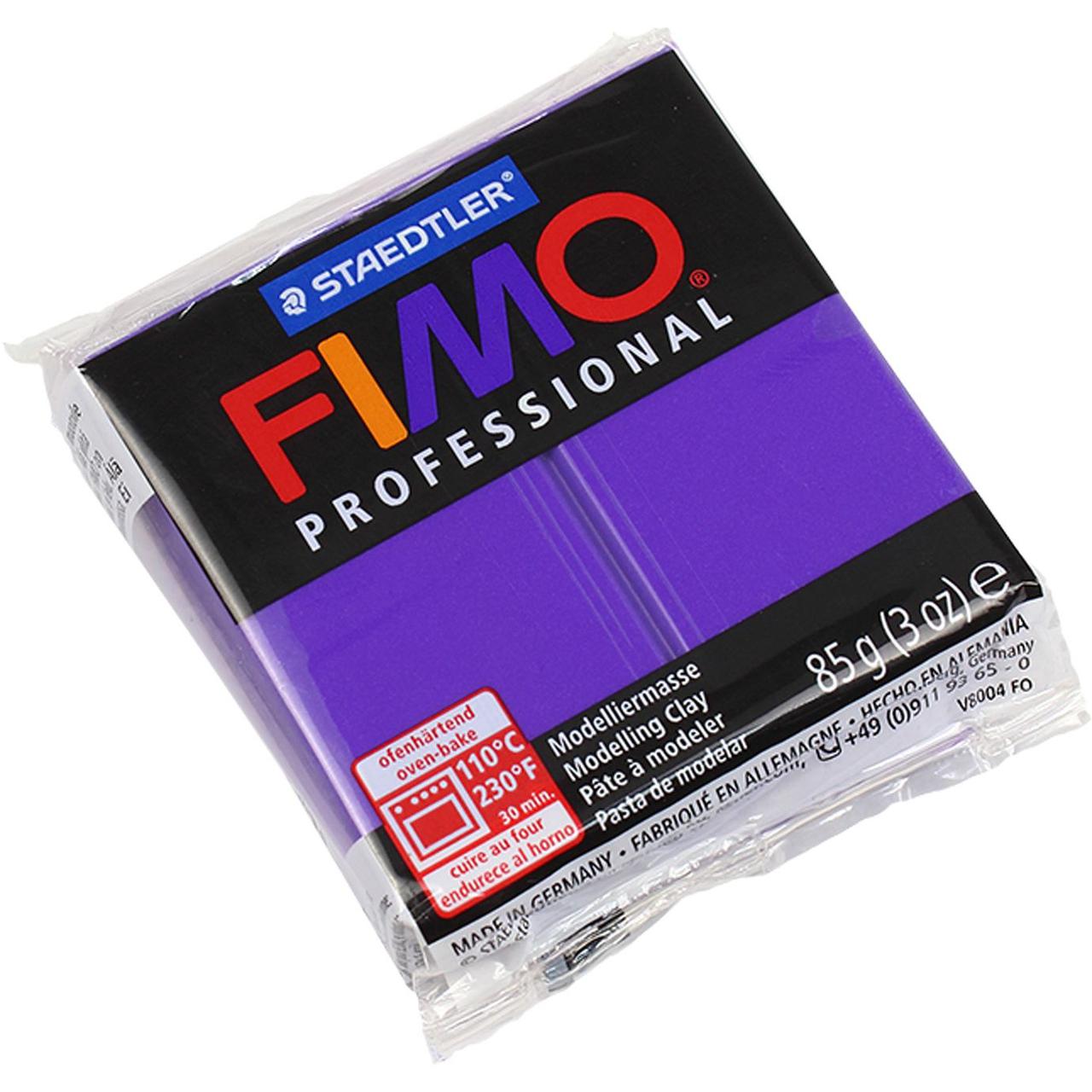 Глина полимерная Professional, запекаемая, 85 грамм, фиолетовый Staedtler (FIMO 8004-61)