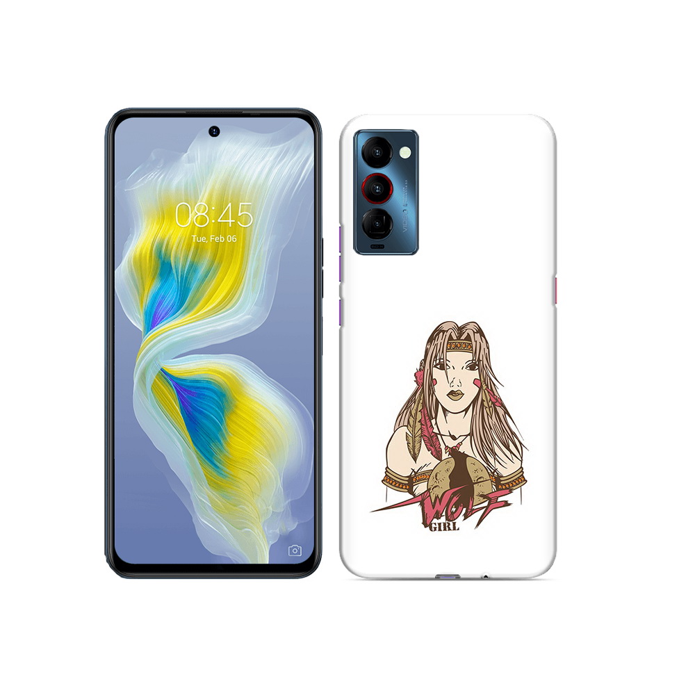 

Чехол MyPads Tocco для Tecno Camon 18 девушка волк, Прозрачный, Tocco