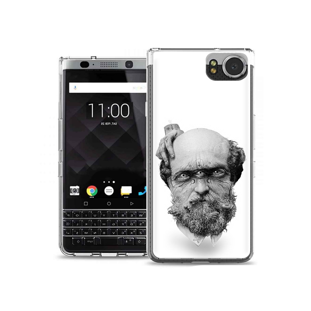 

Чехол MyPads Tocco для BlackBerry KeyOne страшный бородатый мужчина абстракция, Tocco