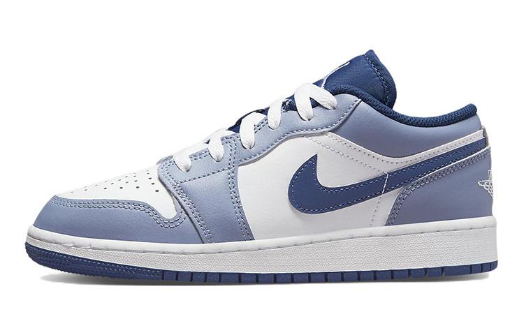 

Кеды унисекс Jordan Air Jordan 1 Low GS голубые 35.5 EU, Голубой, Air Jordan 1 Low GS