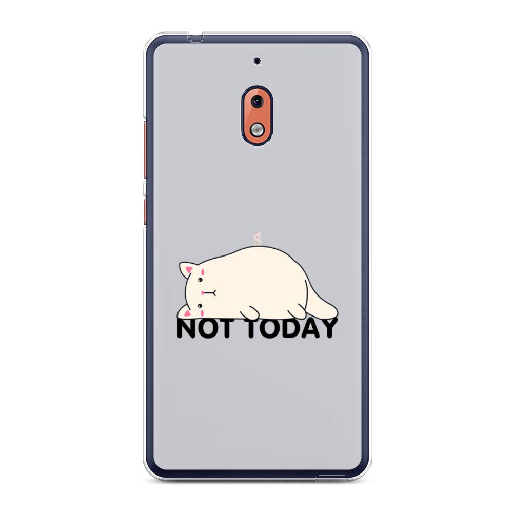 

Чехол на Nokia 2.1 "Cat not today", Белый;розовый;черный, 121550-1
