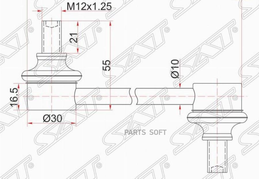 

Тяга Переднего Стабилизатора Toyota Ipsum/Noah/Voxy/Isis 2wd 01- Sat арт. ST-48820-44020