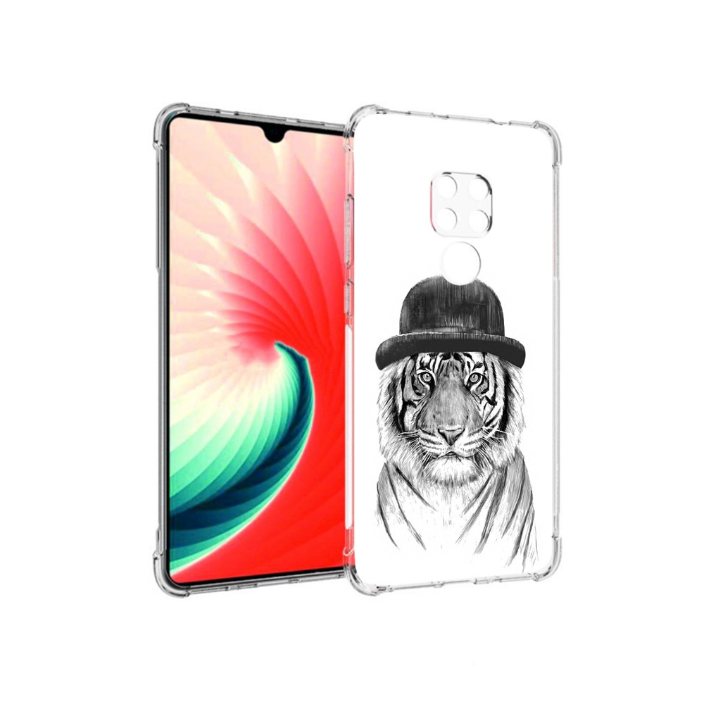 

Чехол MyPads Tocco для Huawei Mate 20 тигр британец, Прозрачный, Tocco