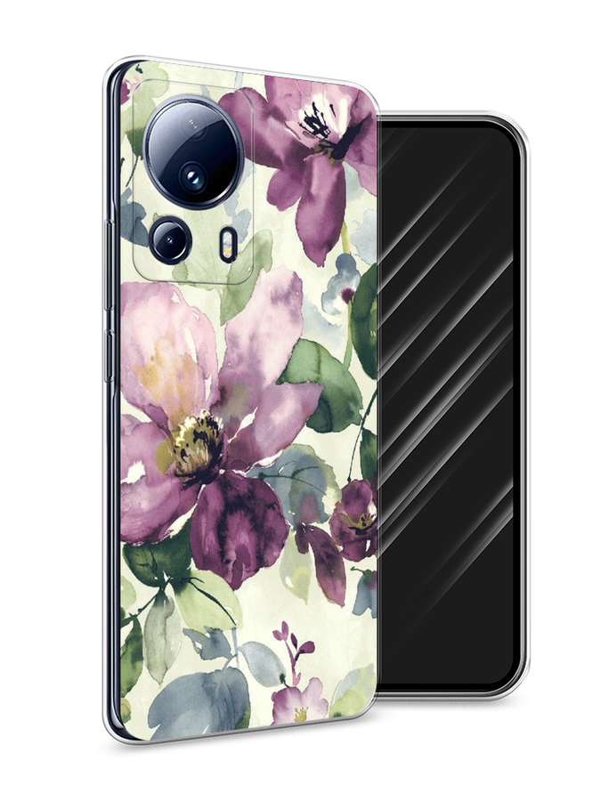 

Чехол Awog на Xiaomi 13 Lite "Сиреневые цветы-акварель", Фиолетовый, 318150-10