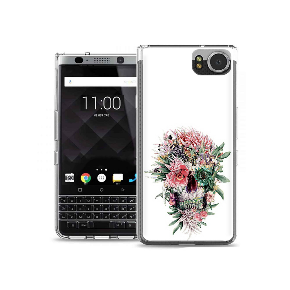 

Чехол MyPads Tocco для BlackBerry KeyOne череп из цветов, Tocco