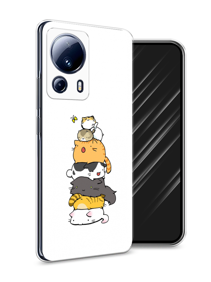 

Чехол Awog на Xiaomi 13 Lite "Бутерброд из котиков", Коричневый;белый;серый, 318150-10